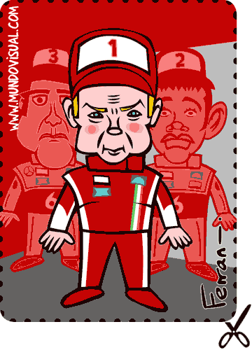 La caricatura de Kimi Raikkonen