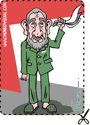 La caricatura de Fidel Castro