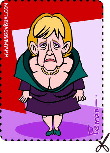 La caricatura de Angela Merkel
