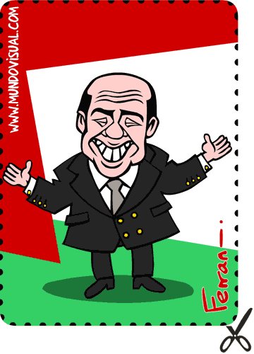 La caricatura de Silvio Berlusconi