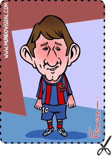 La caricatura de Leo Messi
