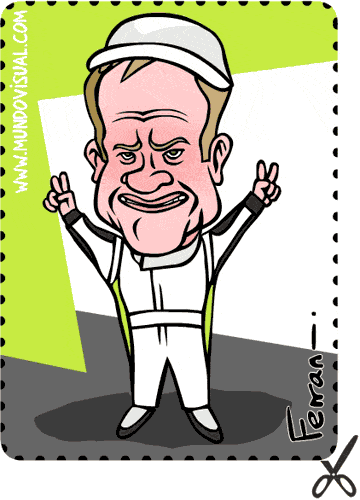 La caricatura de Rubens Barrichello